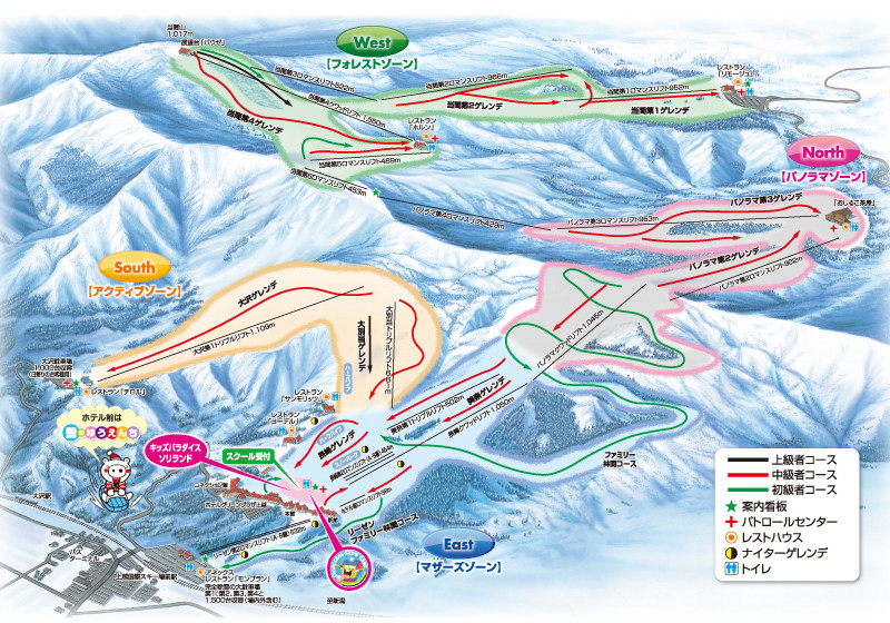上越国際スキー場 ゲレンデマップ