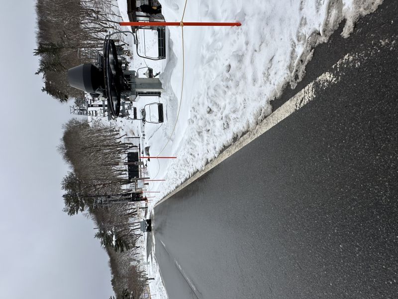 新雪がうっすら積もってました。