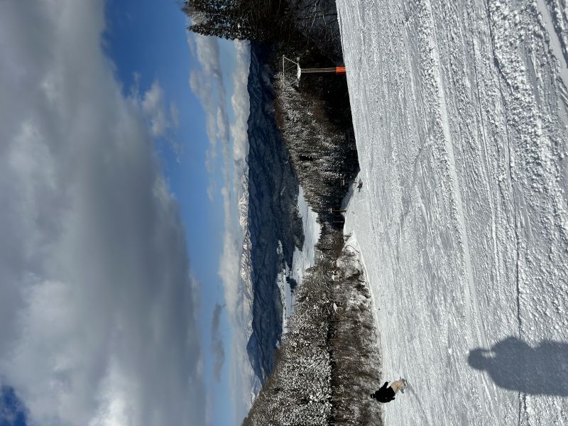 大雪の次の日に初滑り