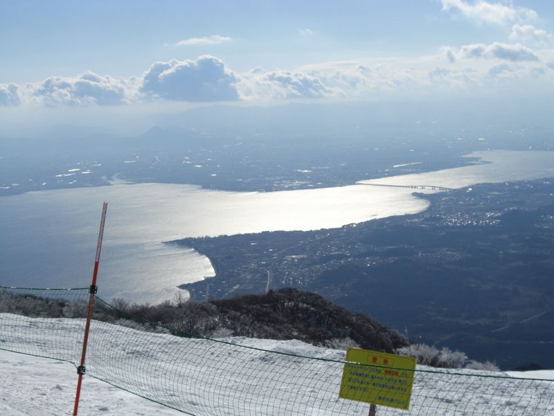蓬莱山から見た琵琶湖！