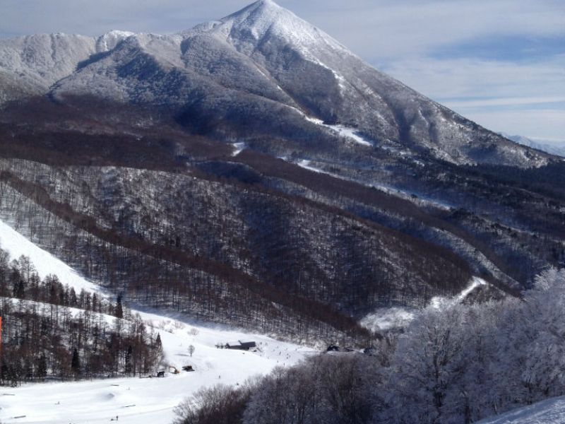 磐梯山と猪苗代湖
